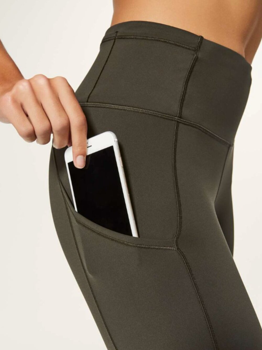 Lululemon Fast & Free 7/8 Tight II 25" Blue Fog or Dark Olive - Picture 8 of 10